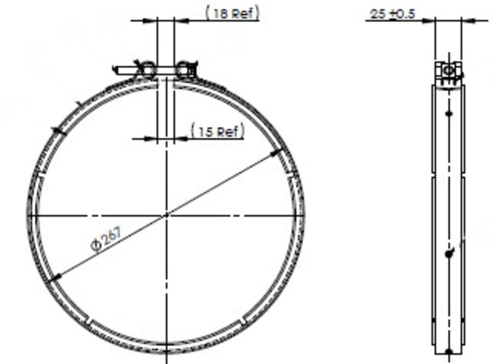 Dinex Emissions Products for Detroit DPF Clamp ( A6809950202 / REP VB2008)