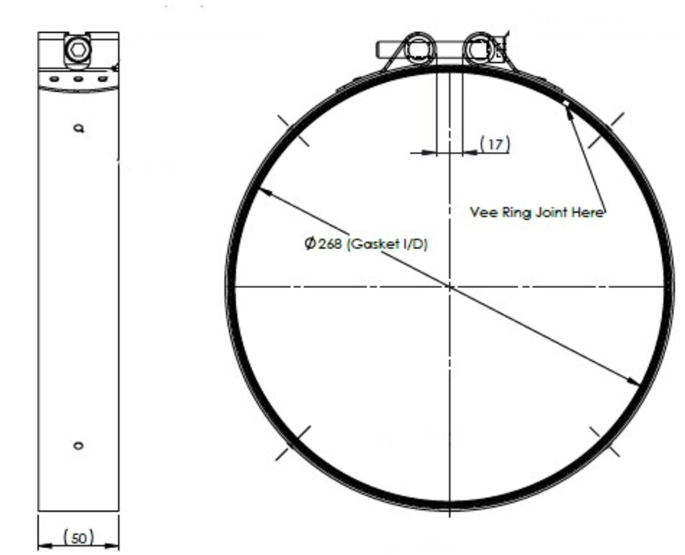 Dinex Emissions Products  for Detroit / Mercedes Gasket / Clamp Kit (OEM A0004902241 / REP VB3007)