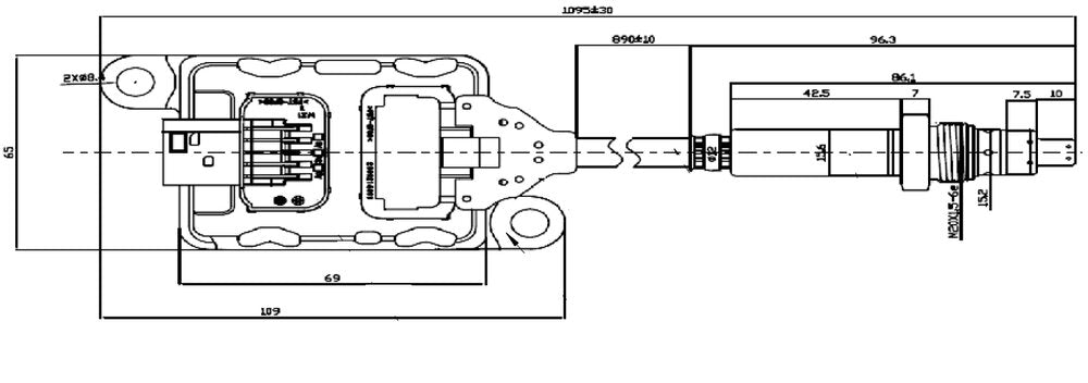 NOx Sensor for Cummins/Paccar (POST SCR) | 1924000