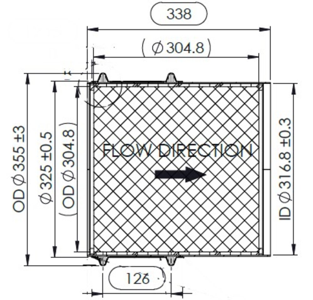 Dinex Emissions Products Replacement for Mack / Volvo D11 / D13 / MP7 / MP8 DPF ( 21212426 / 82010)