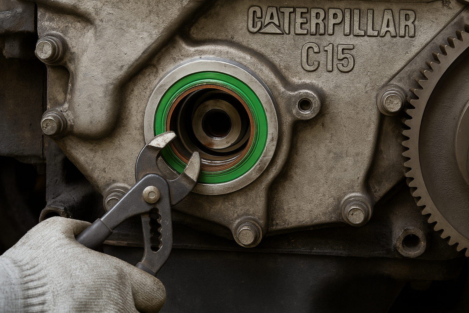 How to Replace the Front Main Seal on a CAT C15