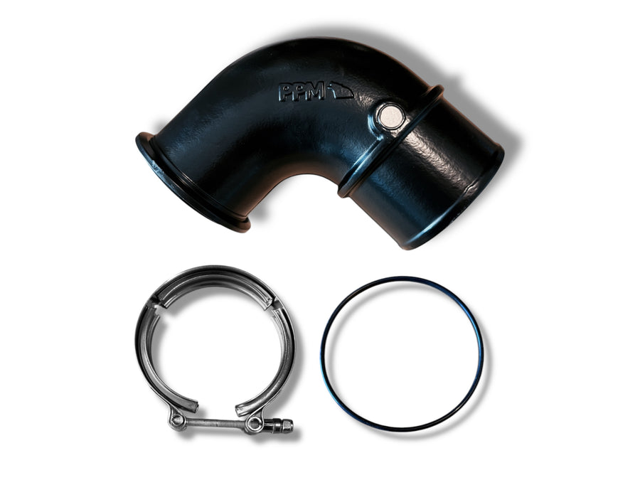 V-band 90 Degrees Turbo Elbow Kit | Black | PPM