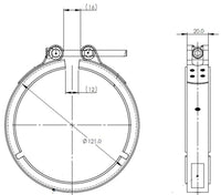 Exhaust Clamp for CUMMINS/FREIGHTLINER/NAVISTAR V CLAMP (OEM# 2880482 / EPNA029T534/3896337,VT10475)