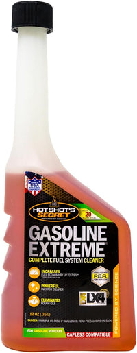 Hot Shot's Secret Gasoline Extreme - Fuel System Cleaner & Performance Booster (12 oz)