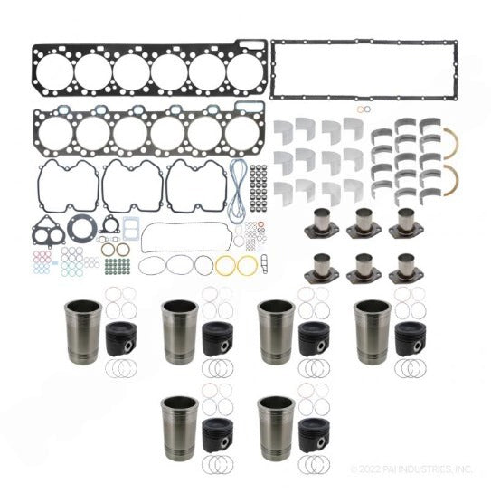 Caterpillar C15 Twin to Single Turbo Conversion Inframe Kit (C15107-010) with 16:1 low-compression pistons by PAI. Fits MXS engines. In stock, no core charge, ready to ship.