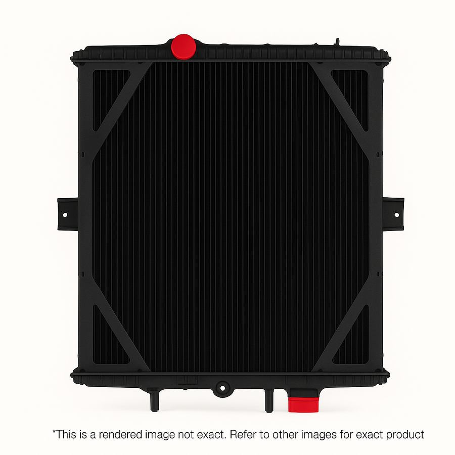 Peterbilt Radiator – 4-Row Copper Brass Core | No Surge Tank | Dura-Lite – 1002