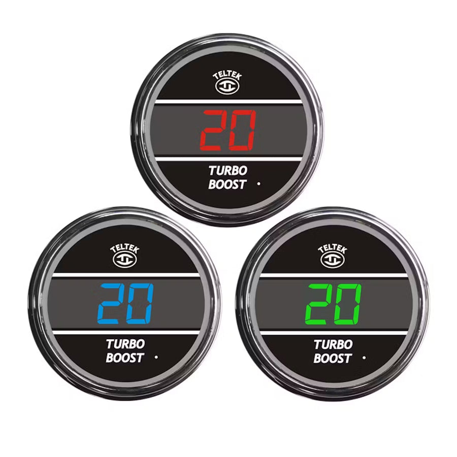 Digital Turbo Boost Gauge (RED/GREEN/BLUE) | Tel Tek