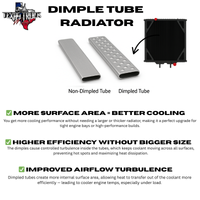 Extra High Effiency Radiador for Peterbilt 379 (1991-2007) No Tank Dimpled Tube | Dura-Lite