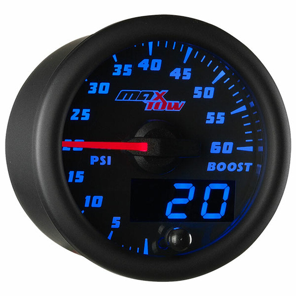 Boost Gauge 60 PSI Black/Blue