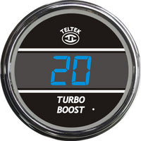 Boost Gauge 100 PSI Blue Chrome Teltek
