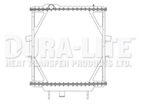 4-Row Copper-Brass Radiator with Frame for Peterbilt 387 (2005–2009) – Driver-Side Outlet  | Dura-Lite