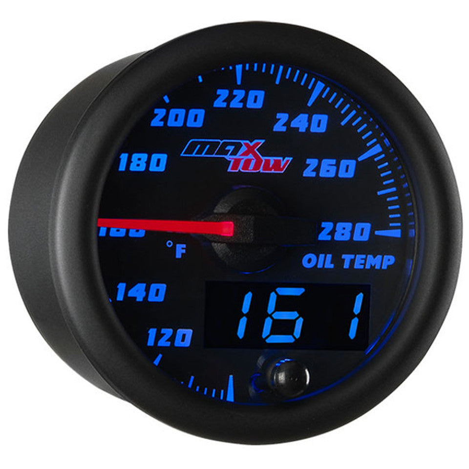 Oil Temperature Gauge Black/Blue