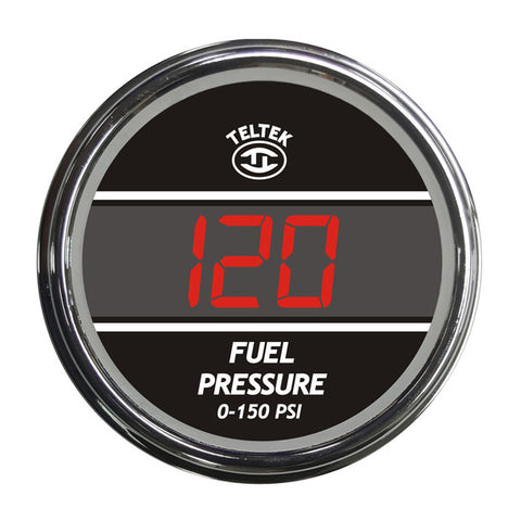 Fuel Pressure Gauge 0-300 Red Chrome Teltek