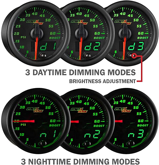 Water Temp Gauge Black/Green