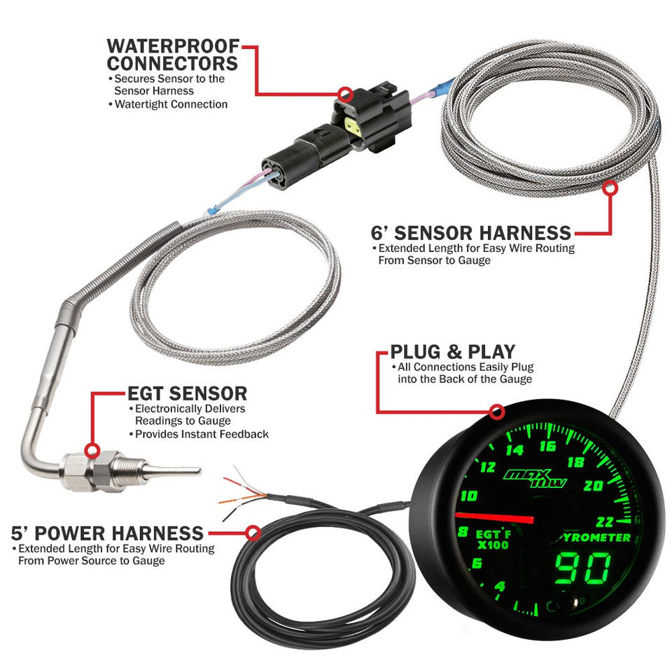 Pyrometer 2200F Black/Green
