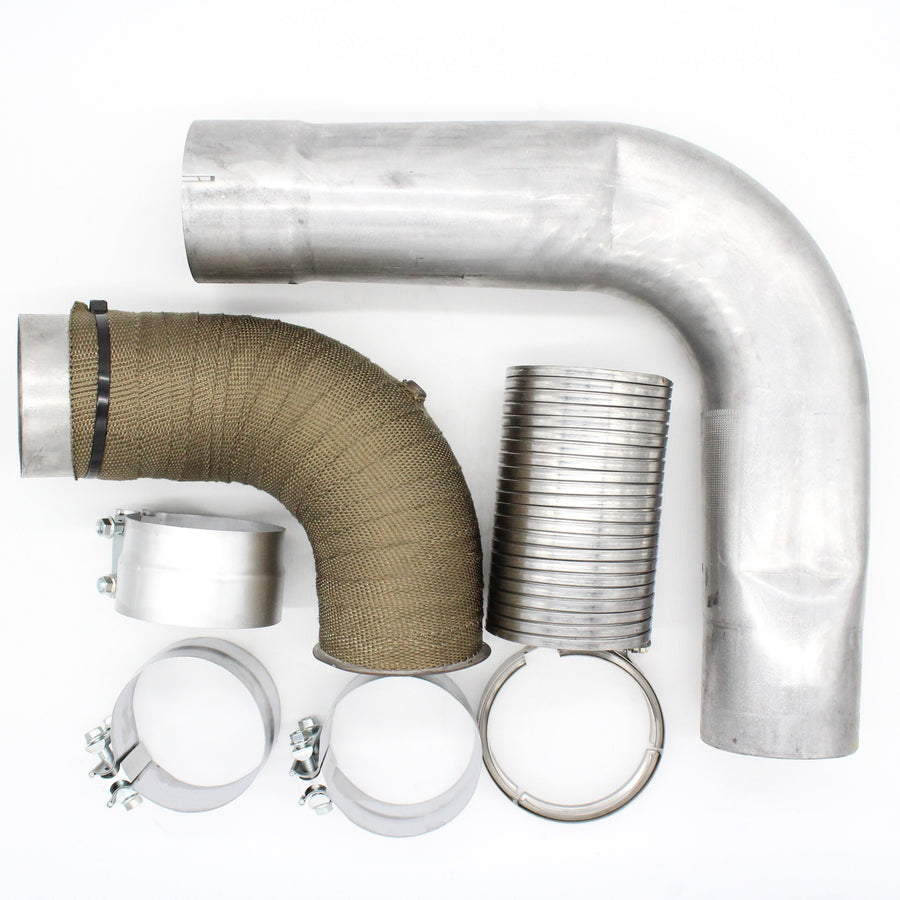 Exhaust Downpipe For Cummins ISX/X15 on a Peterbilt