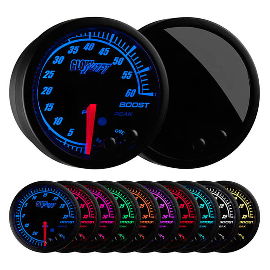 Boost Gauge 60 PSI Black 10 Colors - Texas Truck Market