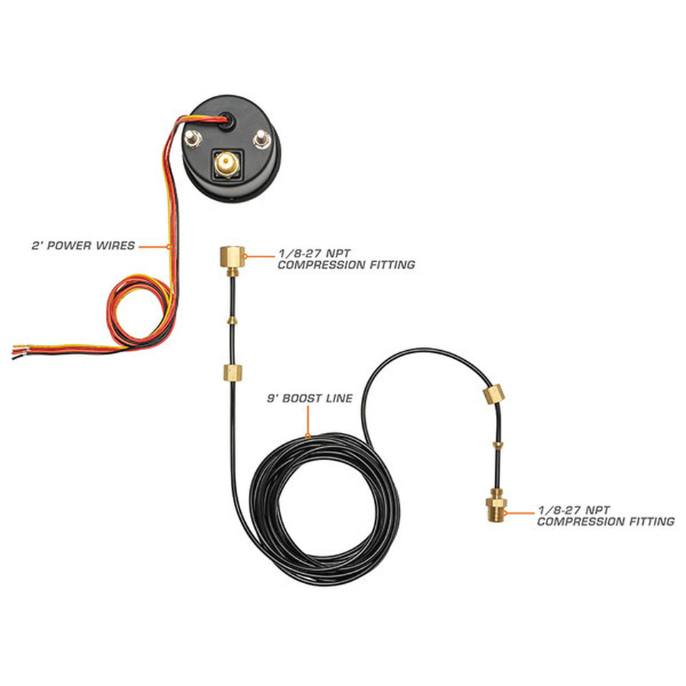 Boost Gauge 60 PSI Black 7 Colors