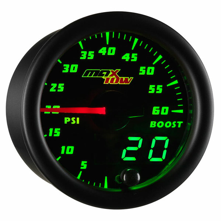 Boost Gauge 60 PSI Black/Green - Texas Truck Market