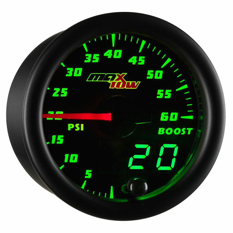 Boost Gauge 60 PSI Black/Green