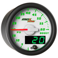Boost Gauge 60 PSI White/Green