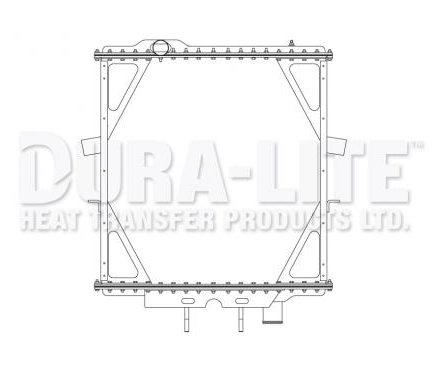 Peterbilt Radiator – 4-Row Copper Brass Core | No Surge Tank | DURALIGHT