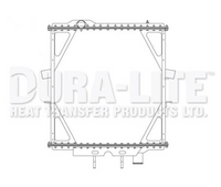 Peterbilt Radiator – 4-Row Copper Brass Core | No Surge Tank | DURALIGHT