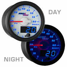 Boost Gauge 60 PSI White/Blue